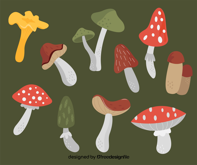 Mushrooms vector