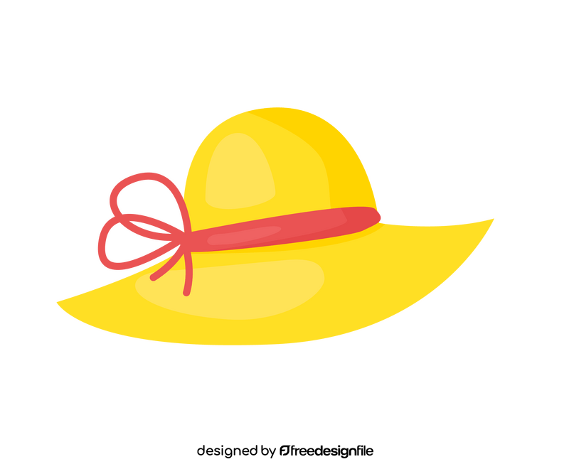 Yellow beach hat clipart