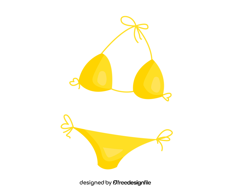 Beach yellow swimsuit clipart
