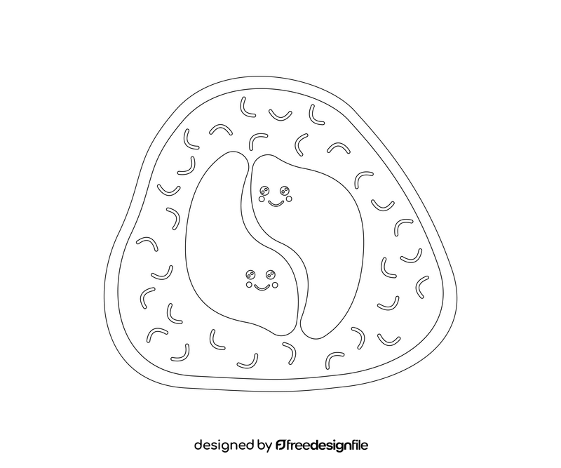 Sushi roll illustration black and white clipart