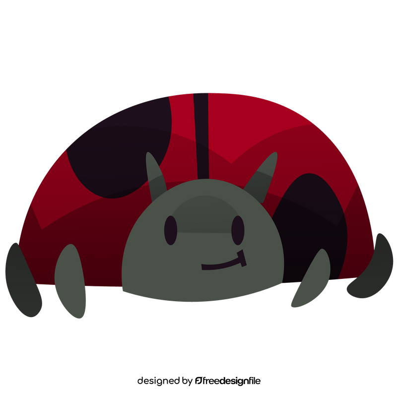 Cartoon ladybug front view clipart