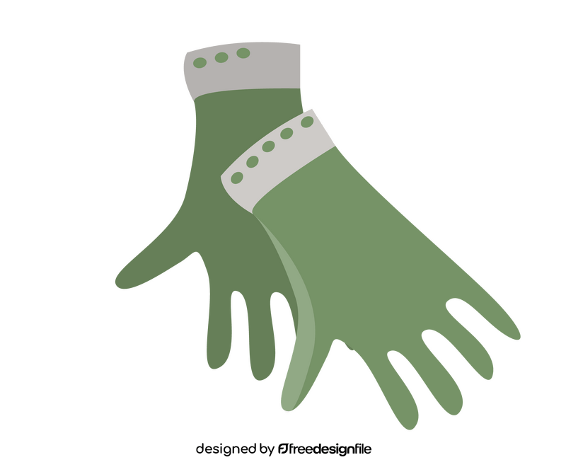 Green gloves clipart