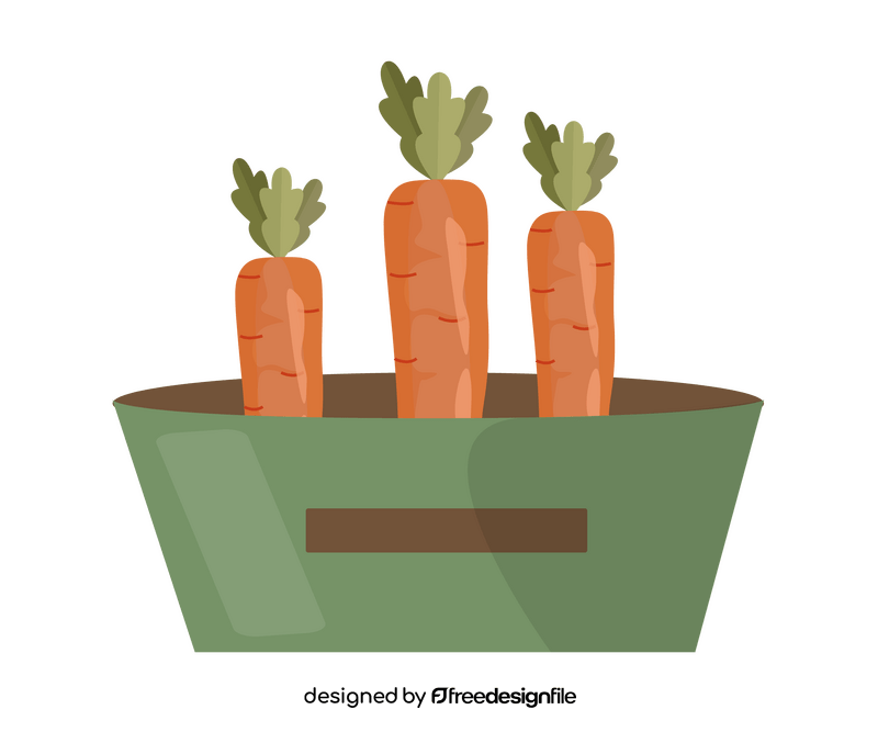 Carrot in the ground clipart