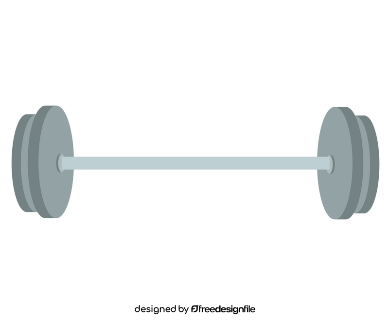 Gym barbell clipart