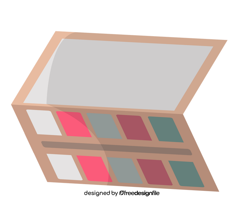 Eyeshadow palette cartoon clipart