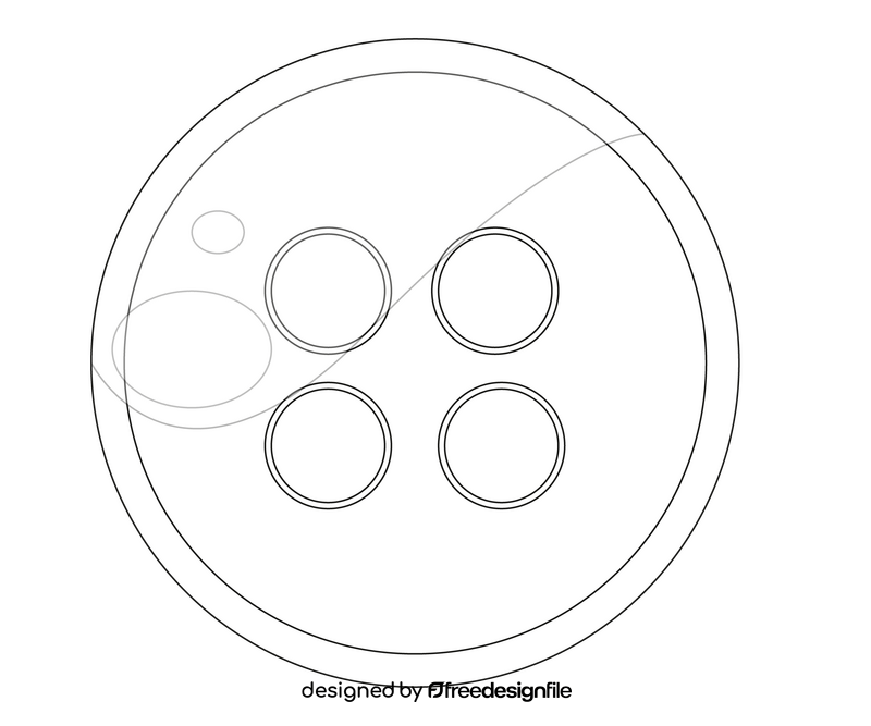 Clothes button black and white clipart