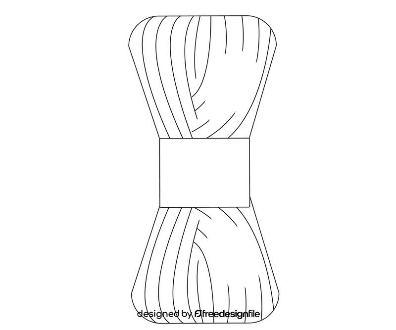 Sewing thread black and white clipart