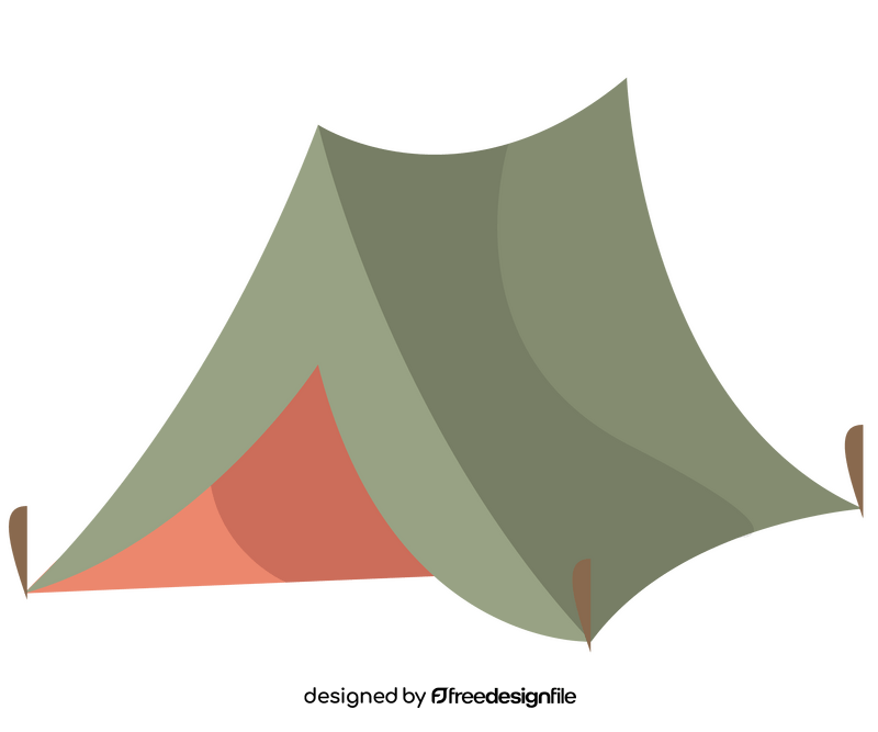 Camping tent cartoon clipart