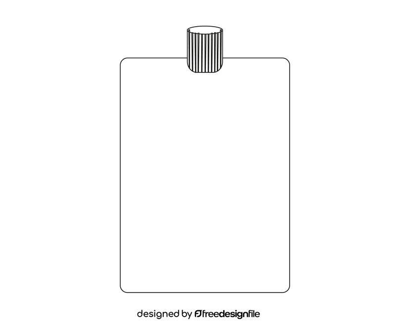 Flask black and white clipart