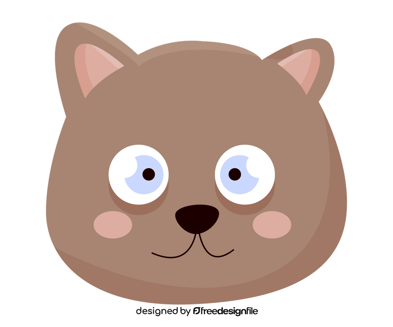 Cute baby cat avatar clipart