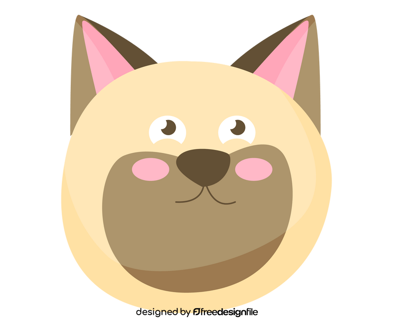 Baby cat avatar drawing clipart