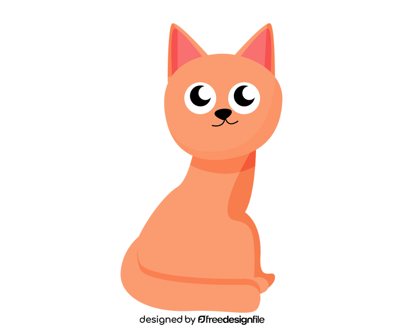 Baby ginger cat clipart