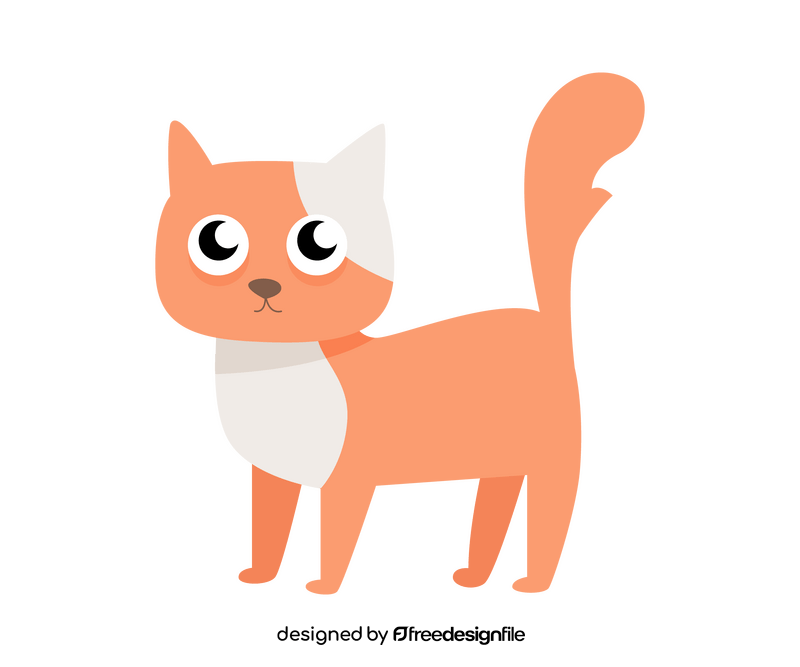 Spotted red cat clipart