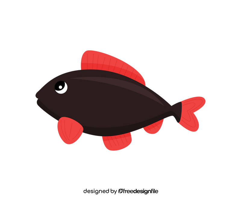Cartoon black fish clipart