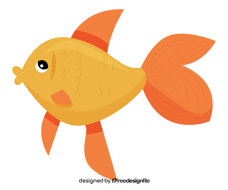 Gold fish cartoon clipart
