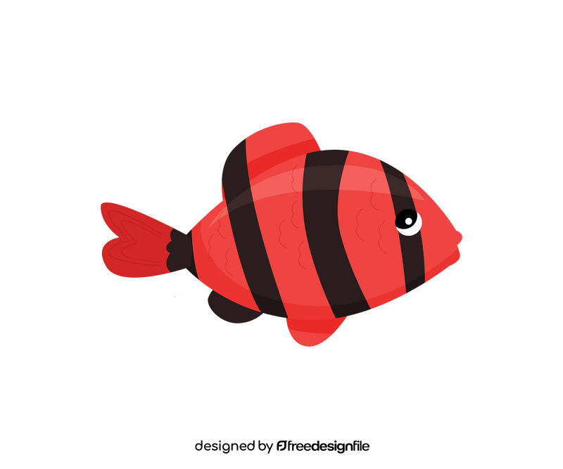 Cartoon striped fish clipart