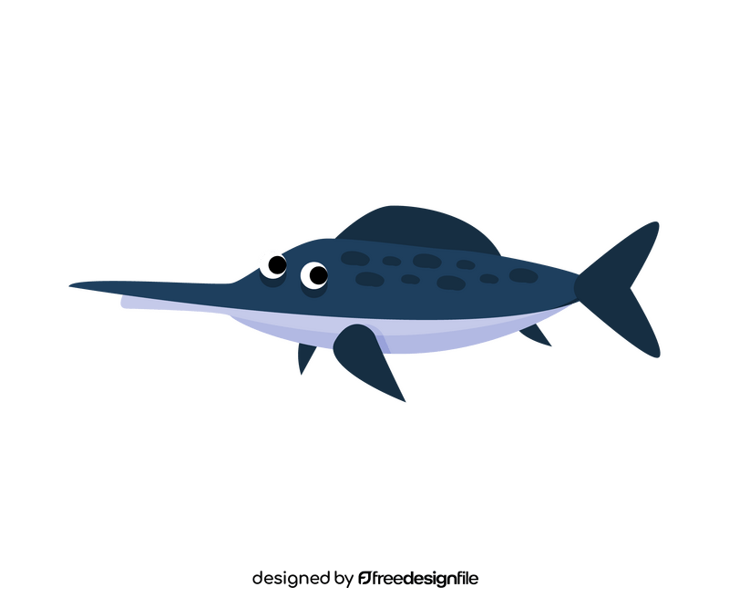 Cartoon fish, swordfish clipart