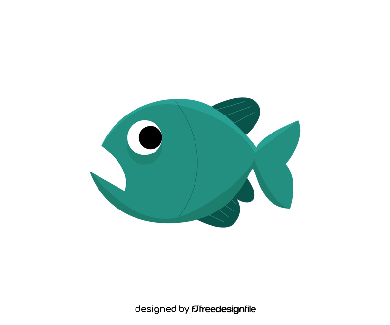 Scared fish illustration clipart
