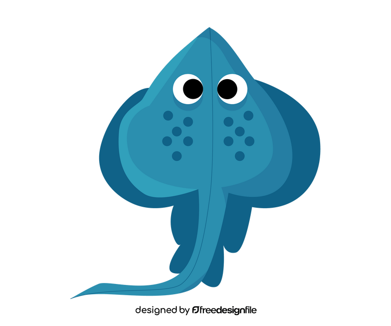 Manta ray, sea animal clipart