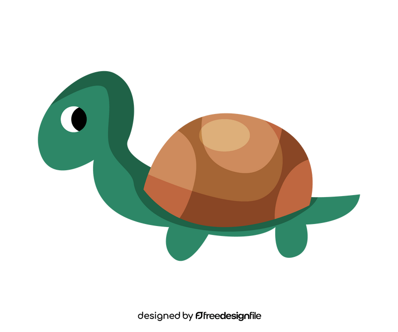 Cartoon baby turtle clipart