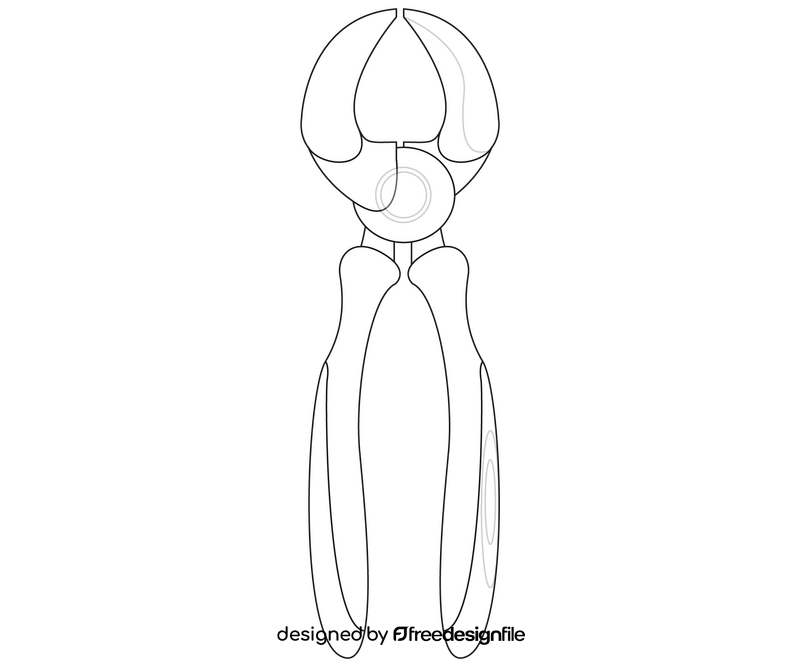 Free pliers black and white clipart