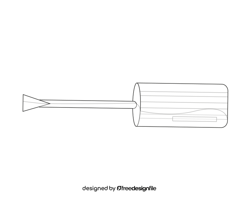 Free screwdriver black and white clipart