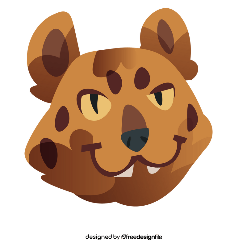 Cute leopard smile clipart