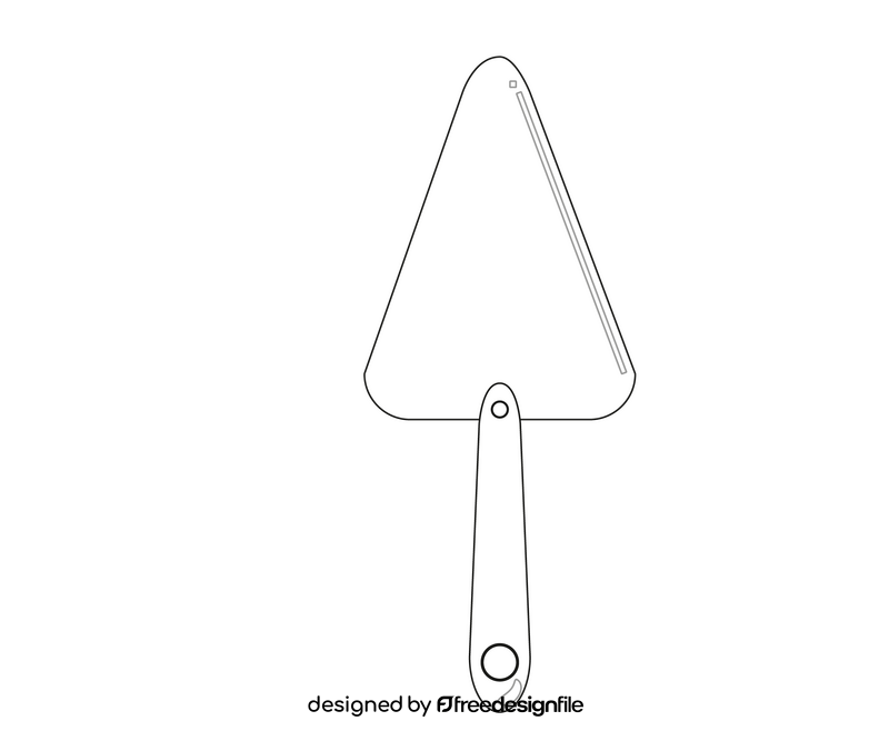 Trowel illustration black and white clipart