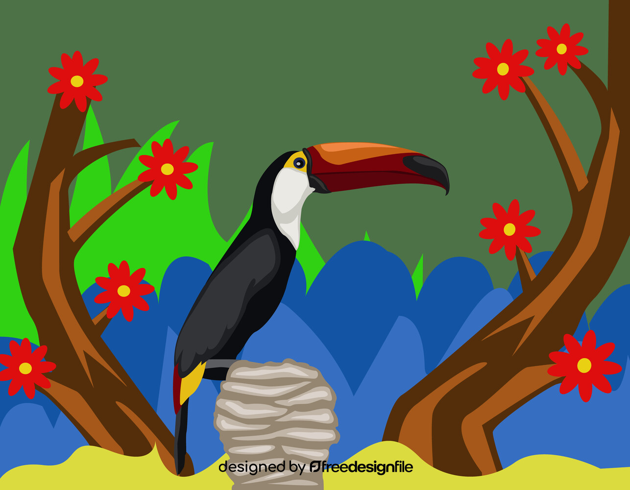 Toucan bird vector image