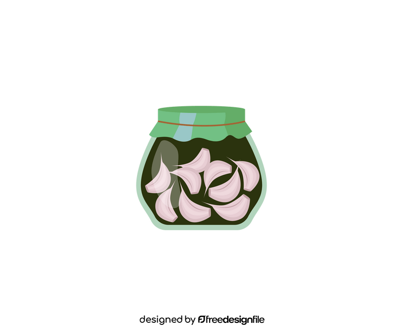 Canned garlic clipart