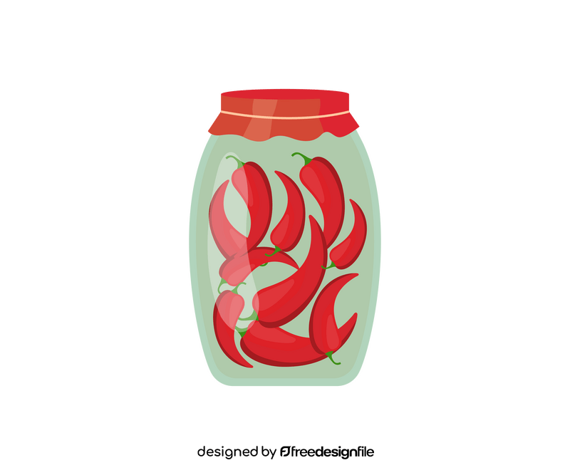Canned chili peppers illustration clipart
