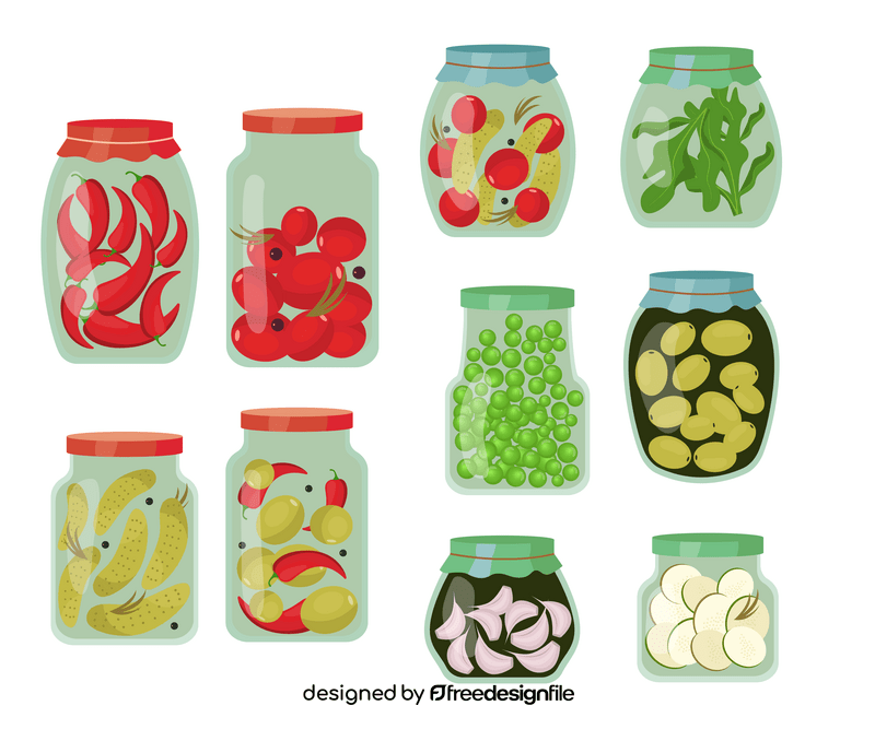 Canned vegetables vector