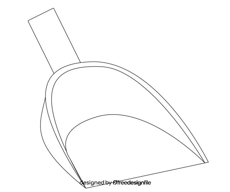 Cleaning scoop illustration black and white clipart