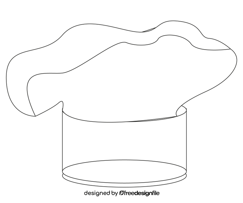 Free cook cap black and white clipart