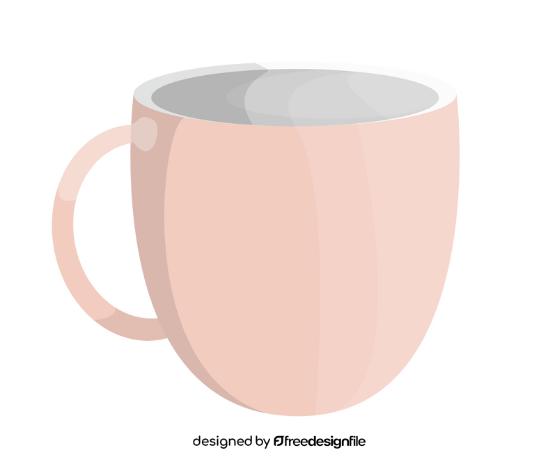 Pink cup drawing clipart