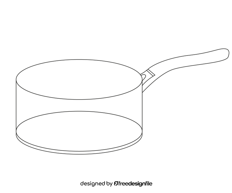 Bowl pan black and white clipart