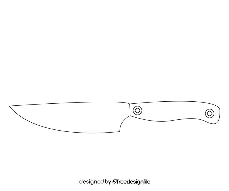 Knife black and white clipart