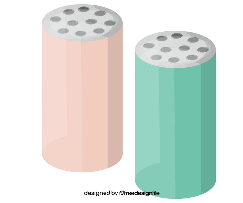 Pepper container, salt container clipart