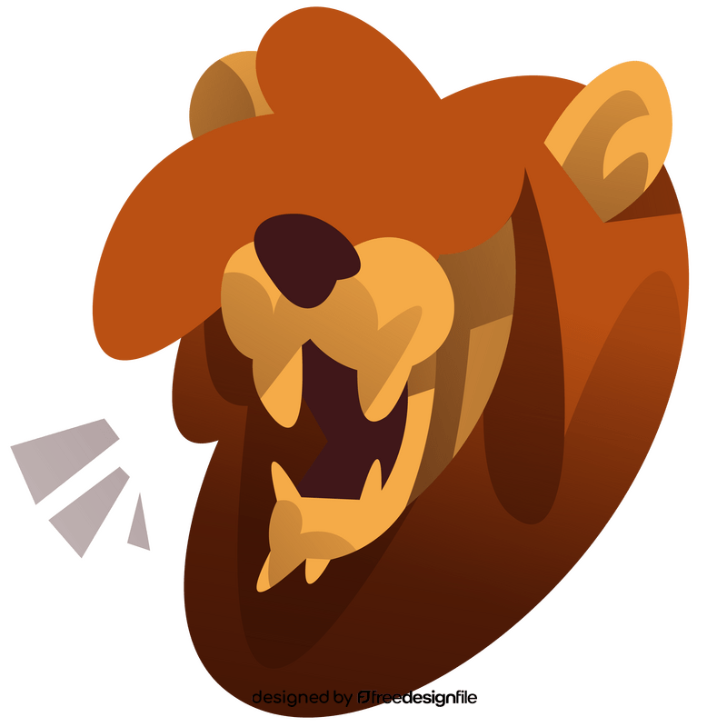 Lion roar clipart