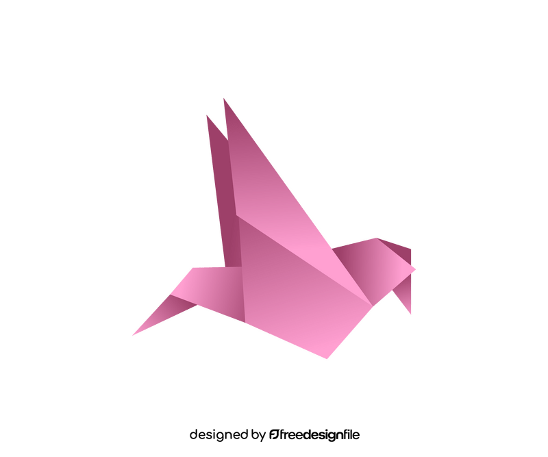 Origami bird illustration clipart