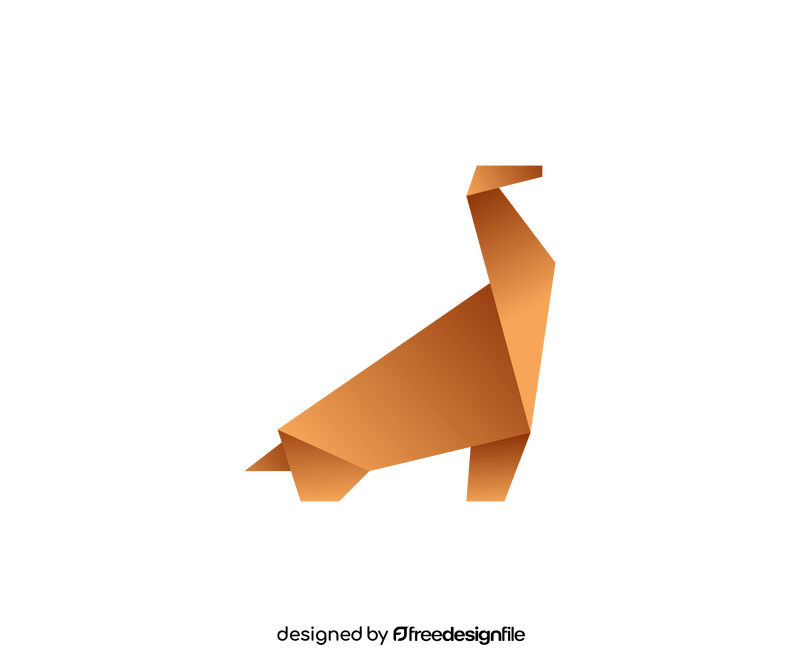 Free origami dinosaur clipart