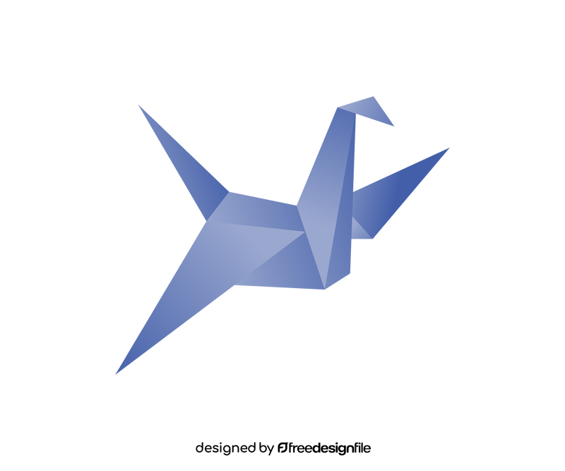 Paper folding crane clipart