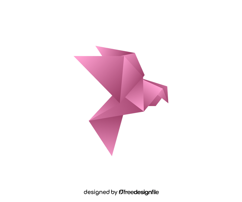 Paper folding bird illustration clipart