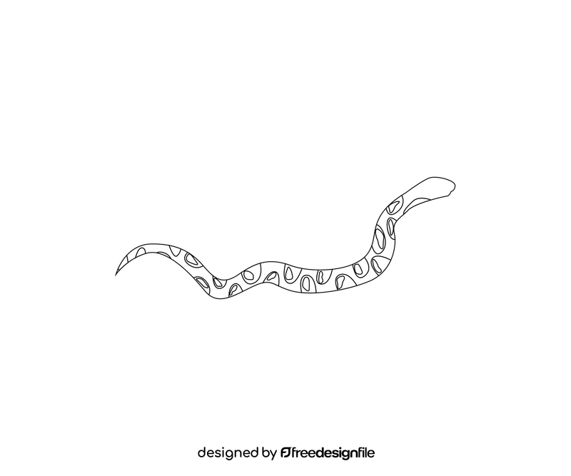 Snake cartoon black and white clipart free download