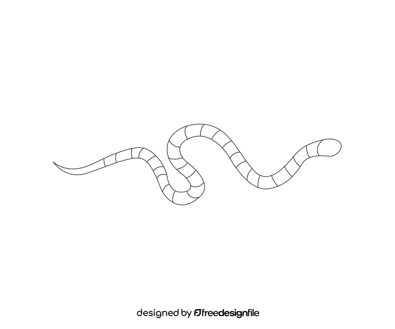 Blue snake black and white clipart