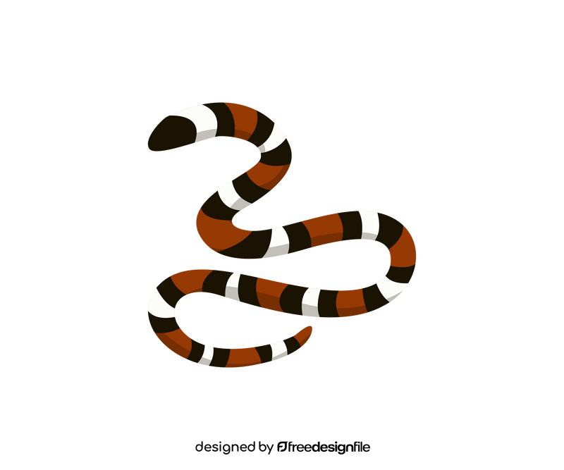 Red and black snake clipart