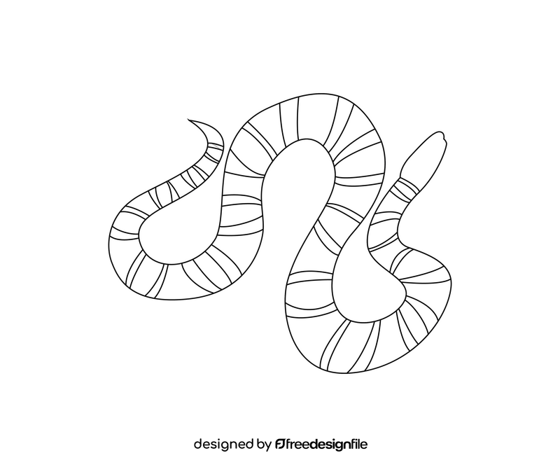 Free snake black and white clipart