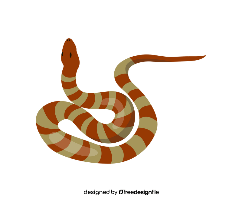 Striped snake clipart