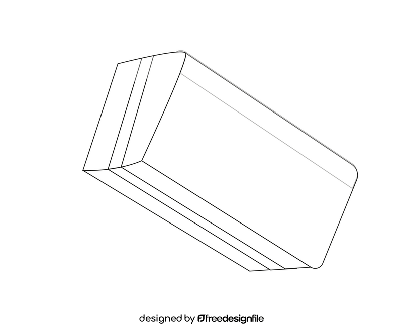 Eraser illustration black and white clipart