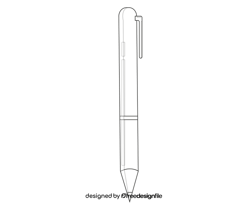 Free pen black and white clipart